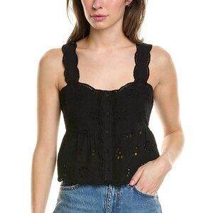 NWT | The Kooples | Black Eyelet Embroidered Tank Top